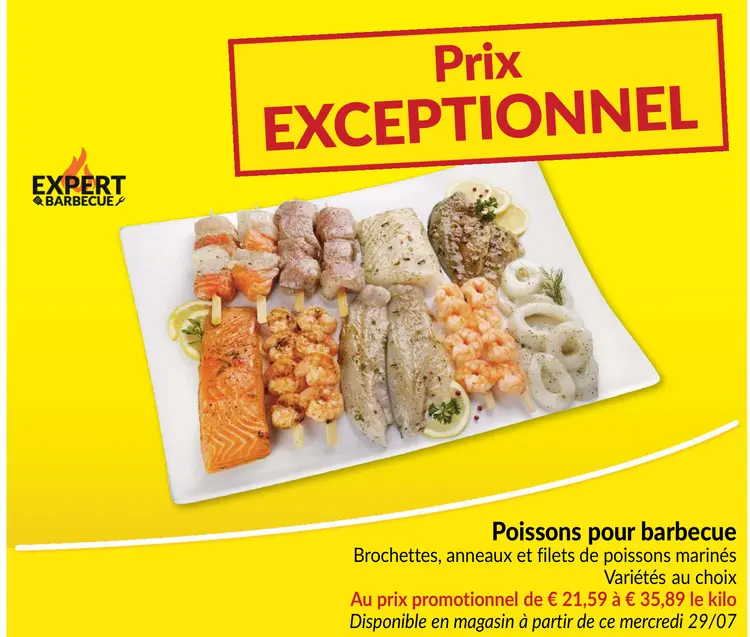 Offre: Poissons pour barbecue