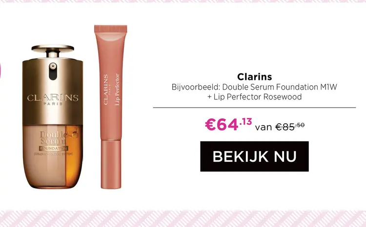 Aanbieding: Double Serum Foundation M1W + Lip Perfector Rosewood