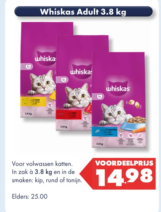 Aanbieding: Whiskas Adult
