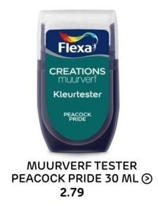 Aanbieding: MUURVERF TESTER PEACOCK PRIDE