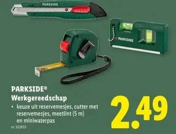 Promotie: Werkgereedschap