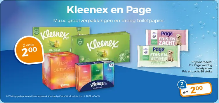 Aanbieding: Kleenex en Page