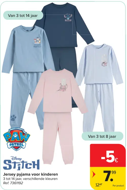 Promotie: Jersey pyjama voor kinderen