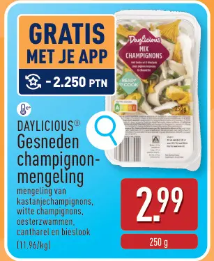 Promotie: DAYLICIOUS® Gesneden champignon-mengeling
