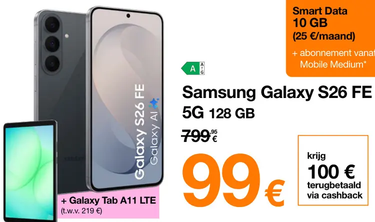 Promotie: Galaxy S26 FE 5G 128 GB