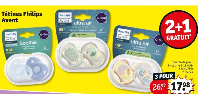 Offre: Tétines Philips Avent