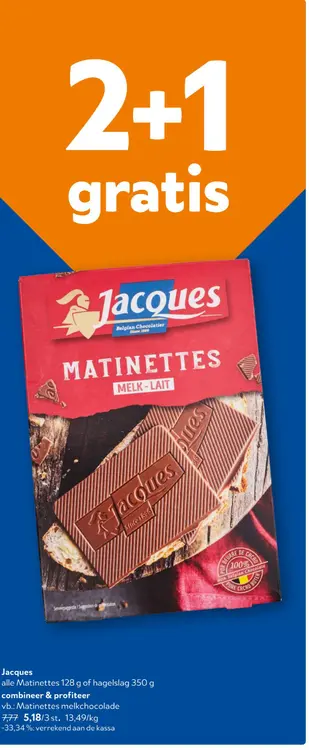 Promotie: Matinettes melkchocolade