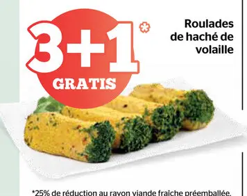 Offre: Roulades de haché de volaille