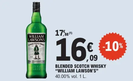 Offre: Blended scotch whisky "William Lawson's"
