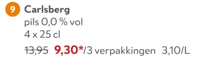 Promotie: Carlsberg pils 0,0 % vol