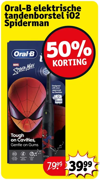 Promotie: Elektrische tandenborstel iO2 Spiderman
