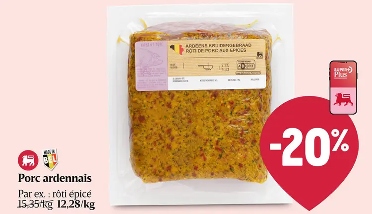 Offre: Porc ardennais rôti épicé