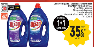 Offre: Lessive liquide / Vloeibaar wasmiddel DIXAN P