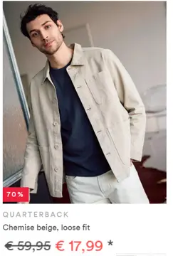 Offre: Chemise beige, loose fit