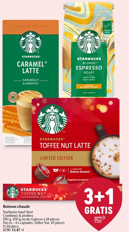 Offre: Boisson chaude Starbucks (sauf Neo)