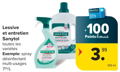 Offre: Lessive et entretien Sanytol