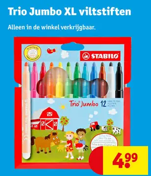 Aanbieding: Trio Jumbo XL viltstiften