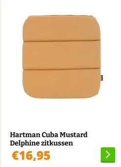 Aanbieding: Hartman Cuba Mustard Delphine zitkussen