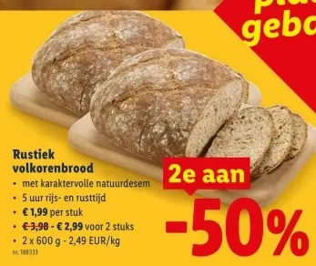 Promotie: Rustiek volkorenbrood