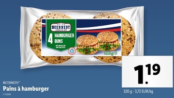 Offre: Pains à hamburger