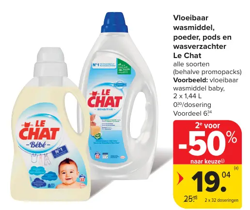 Promotie: Vloeibaar wasmiddel, poeder, pods en wasverzachter