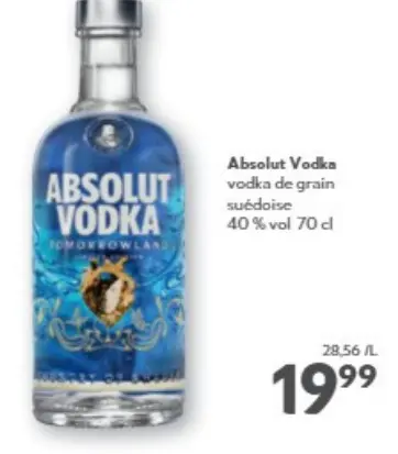 Offre: Absolut Vodka