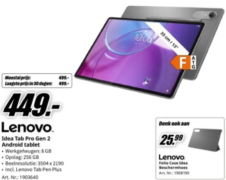 Aanbieding: Lenovo Idea Tab Pro Gen 2 Android tablet