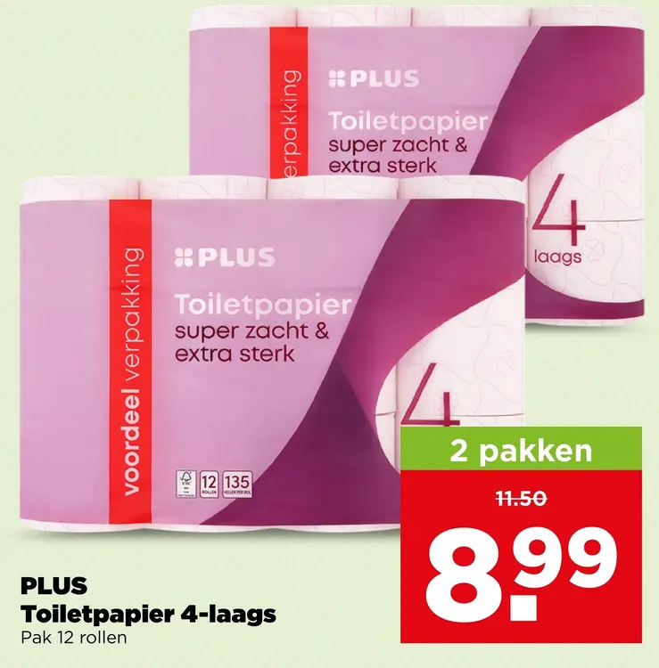 Aanbieding: Toiletpapier 4-laags