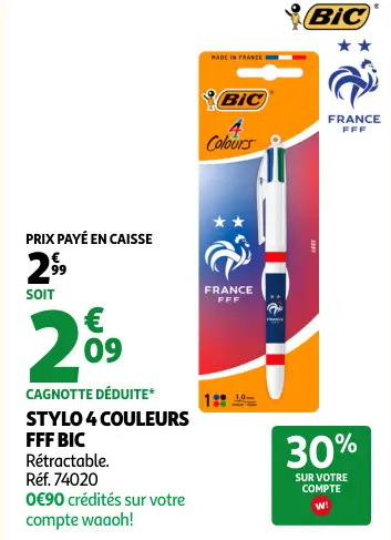 Promotie: Stylo 4 couleurs fff BIC