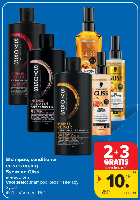 Promotie: Shampoo, conditioner en verzorging