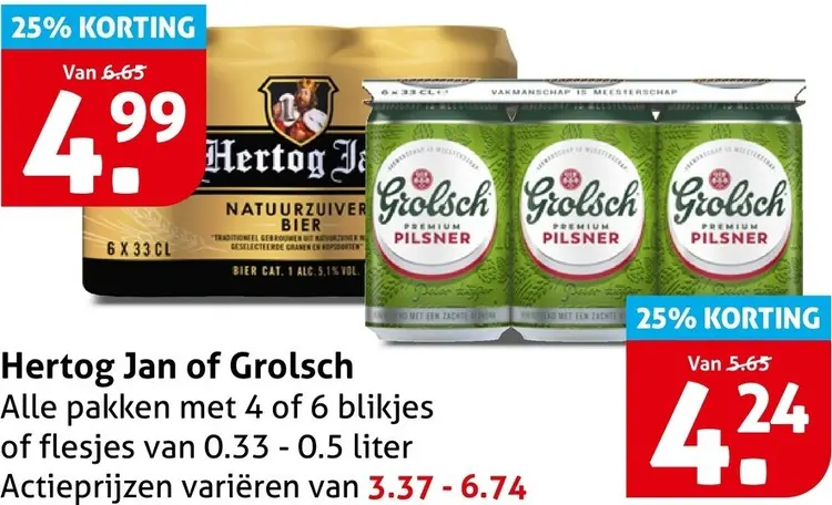Aanbieding: Bier of Pilsner