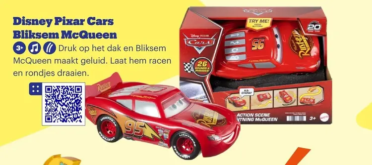 Promotie: Disney Pixar Cars Bliksem McQueen & Feestelij