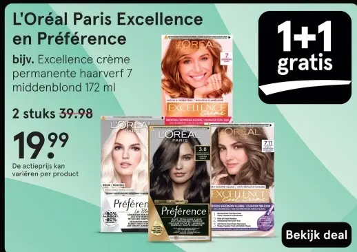 Aanbieding: L'Oréal Paris Excellence en Préférence