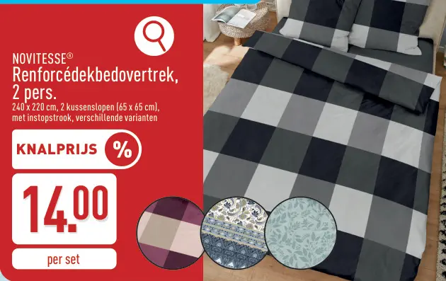 Promotie: Renforcédekbedovertrek, 2 pers.