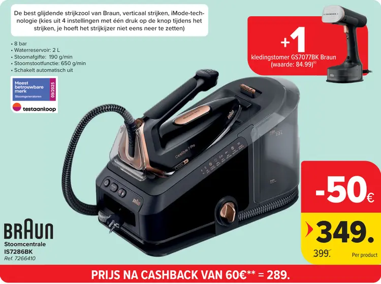 Promotie: Stoomcentrale IS7286BK