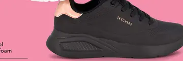 Aanbieding: Skechers Uno Lite dames sneakers zwart