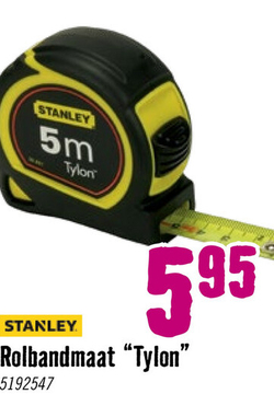 Aanbieding: STANLEY Rolmaat Tylon 19 mm, 5 meter