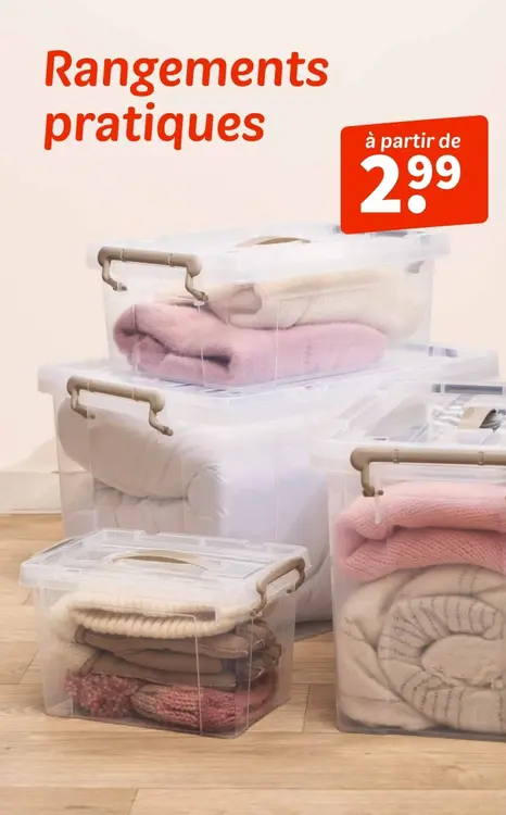 Offre: Rangements pratiques