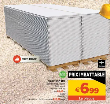 Offre: Plaque de platre