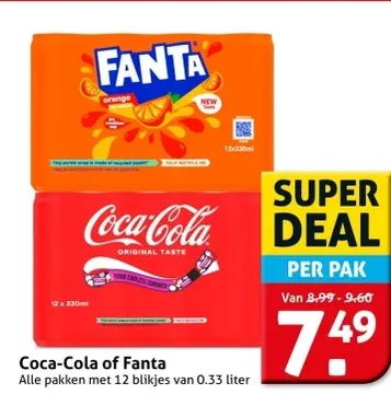 Aanbieding: Coca-Cola of Fanta