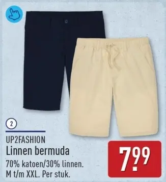 Aanbieding: Linnen bermuda