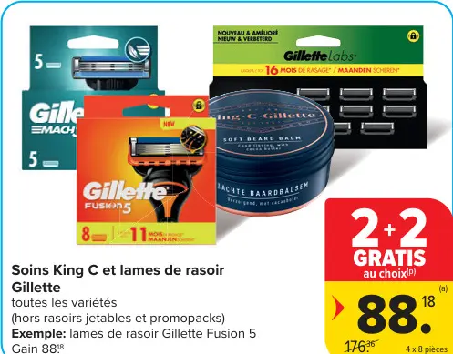 Offre: Soins King C et lames de rasoir