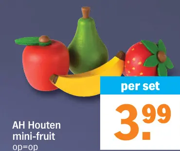 Promotie: Houten mini-fruit