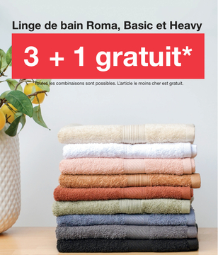 Offre: Linge de bain Roma, Basic et Heavy