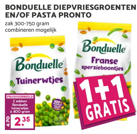 Aanbieding: Diepvriesgroenten en/of Pasta Pronto