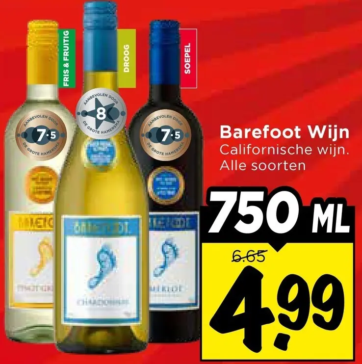 Aanbieding: Barefoot Wijn