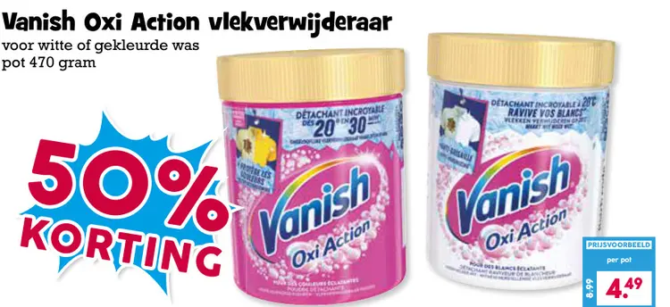 Aanbieding: Vanish Oxi Action vlekverwijderaar