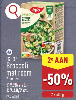Promotie: Broccoli met room
