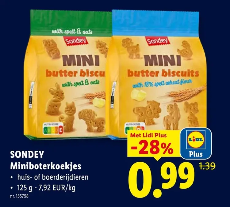 Promotie: Sondey Miniboterkoekjes