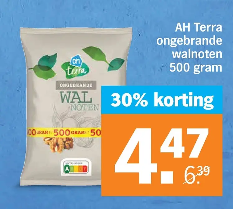 Aanbieding: AH Terra ongebrande walnoten